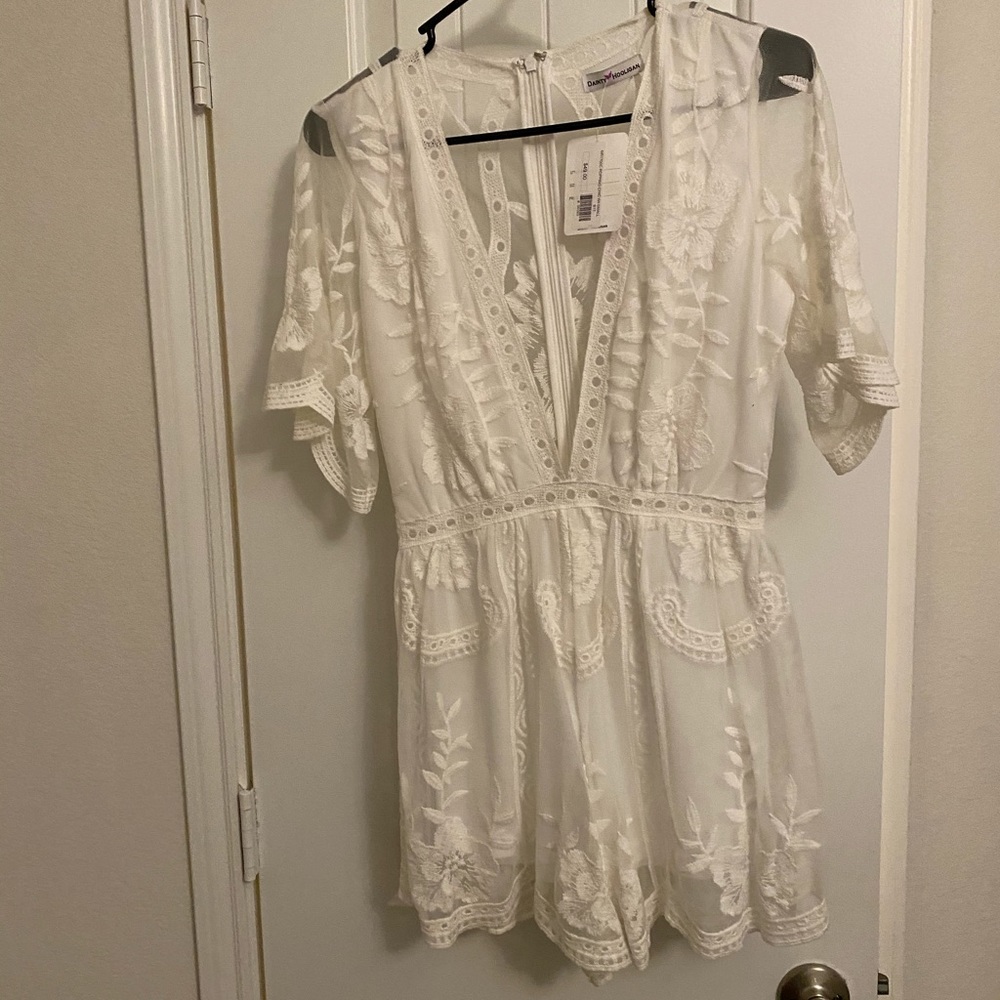 White Lace Romper